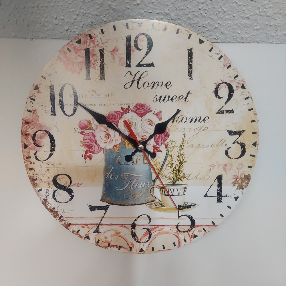 LOHAS Home 12" Silent Wooden Wall Clock Shabby Chic French Country-style Design